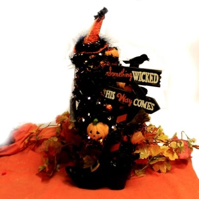 Karen Didion Originals Halloween 21.5" Spooktacular Tree Witch Boot Jol Lighted Scary - Decorative Figurines 2 Karen Didion Originals Halloween 21.5" Spooktacular Tree Witch Boot Jol Lighted Scary - Decorative Figurines - Image 2