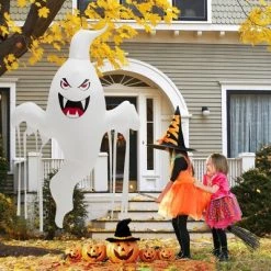 Costway 5 FT Tall Halloween Inflatable Hanging Ghost Blow-up Yard Decoration w/LED Light -Halloween Decorations Sales Store unnamed file 3394
