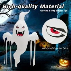 Costway 5 FT Tall Halloween Inflatable Hanging Ghost Blow-up Yard Decoration w/LED Light -Halloween Decorations Sales Store unnamed file 3397