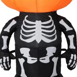 Sunnydaze Decor Sunnydaze Indoor/Outdoor Halloween Pumpkin Head Skeleton Man Inflatable Yard Decoration - 50" -Halloween Decorations Sales Store unnamed file 3403
