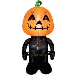 Sunnydaze Decor Sunnydaze Indoor/Outdoor Halloween Pumpkin Head Skeleton Man Inflatable Yard Decoration - 50" -Halloween Decorations Sales Store unnamed file 3404