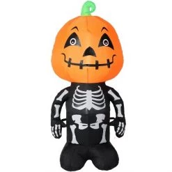 Sunnydaze Decor Sunnydaze Indoor/Outdoor Halloween Pumpkin Head Skeleton Man Inflatable Yard Decoration - 50" -Halloween Decorations Sales Store unnamed file 3406