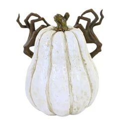 Transpac Halloween 6.25" Jack-O-Lantern W/Tree Arms Light Battery Operated Eye Balls - Decorative Figurines