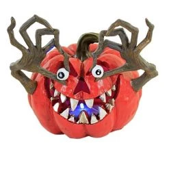 Transpac Halloween 6.25" Jack-O-Lantern W/Tree Arms Light Battery Operated Eye Balls - Decorative Figurines -Halloween Decorations Sales Store unnamed file 3448