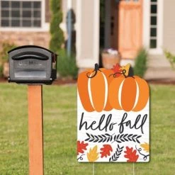 Big Dot of Happiness Fall Pumpkin - Party Decorations - Halloween or Thanksgiving Party Welcome Yard Sign