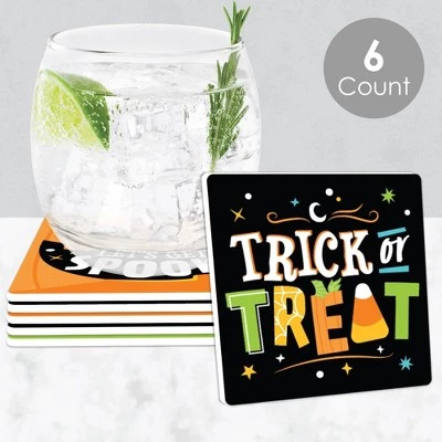 Big Dot of Happiness Jack-O'-Lantern Halloween - Funny Kids Halloween Party Decorations - Drink Coasters - Set of 6 1 Big Dot of Happiness Jack-O'-Lantern Halloween - Funny Kids Halloween Party Decorations - Drink Coasters - Set of 6
