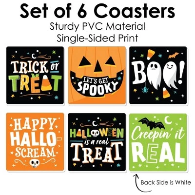 Big Dot of Happiness Jack-O'-Lantern Halloween - Funny Kids Halloween Party Decorations - Drink Coasters - Set of 6 3 Big Dot of Happiness Jack-O'-Lantern Halloween - Funny Kids Halloween Party Decorations - Drink Coasters - Set of 6 - Image 3