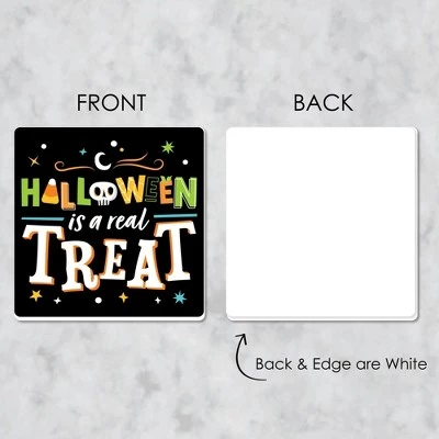 Big Dot of Happiness Jack-O'-Lantern Halloween - Funny Kids Halloween Party Decorations - Drink Coasters - Set of 6 4 Big Dot of Happiness Jack-O'-Lantern Halloween - Funny Kids Halloween Party Decorations - Drink Coasters - Set of 6 - Image 4