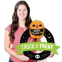 Big Dot of Happiness Jack-O'-Lantern Halloween - Outdoor Kids Halloween Party Decor - Front Door Wreath 11 Big Dot of Happiness Jack-O'-Lantern Halloween - Outdoor Kids Halloween Party Decor - Front Door Wreath -Halloween Decorations Sales Store unnamed file 3493