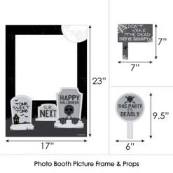 Big Dot of Happiness Graveyard Tombstones - Halloween Party Photo Booth Picture Frame and Props - Printed on Sturdy Material -Halloween Decorations Sales Store unnamed file 3503