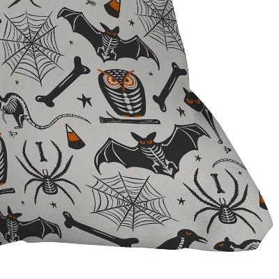 16"x16" Heather Dutton Halloween X-Ray Spiders Square Throw Pillow Gray - Deny Designs 2 16"x16" Heather Dutton Halloween X-Ray Spiders Square Throw Pillow Gray - Deny Designs - Image 2