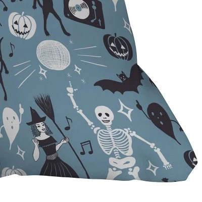 26"x26" Oversized Julia Madoka Halloween Night Fever Square Throw Pillow Blue - Deny Designs 2 26"x26" Oversized Julia Madoka Halloween Night Fever Square Throw Pillow Blue - Deny Designs - Image 2