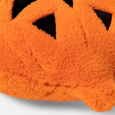 Hyde & EEK! Boutique Sherpa Pumpkin Throw Pillow Orange - Hyde & EEK! Boutique™ 3 Hyde & EEK! Boutique Sherpa Pumpkin Throw Pillow Orange - Hyde & EEK! Boutique™ - Image 3