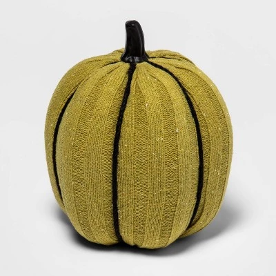 Hyde & EEK! Boutique Harvest Ribbed Knit Pumpkin Large Green with White Speckle - Hyde & EEK! Boutique™ 2 Hyde & EEK! Boutique Harvest Ribbed Knit Pumpkin Large Green with White Speckle - Hyde & EEK! Boutique™ - Image 2