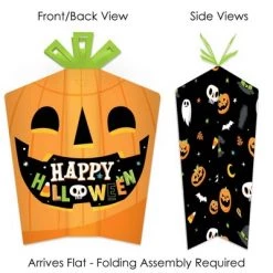 Big Dot of Happiness Jack-O'-Lantern Halloween - Table Decorations - Kids Halloween Party Fold and Flare Centerpieces - 10 Count