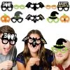 Big Dot of Happiness Jack-O'-Lantern Halloween Glasses and Masks - Paper Card Stock Kids Halloween Party Photo Booth Props Kit - 10 Count