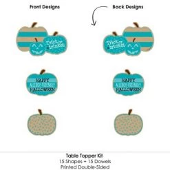 Big Dot of Happiness Teal Pumpkin - Halloween Allergy Friendly Trick or Trinket Centerpiece Sticks - Table Toppers - Set of 15 -Halloween Decorations Sales Store unnamed file 3638