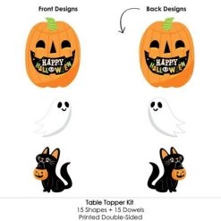 Big Dot of Happiness Jack-O'-Lantern Halloween - Kids Halloween Party Centerpiece Sticks - Table Toppers - Set of 15 -Halloween Decorations Sales Store unnamed file 3643