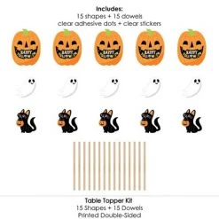 Big Dot of Happiness Jack-O'-Lantern Halloween - Kids Halloween Party Centerpiece Sticks - Table Toppers - Set of 15 -Halloween Decorations Sales Store unnamed file 3644
