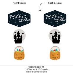 Big Dot of Happiness Trick or Treat - Halloween Party Centerpiece Sticks - Table Toppers - Set of 15 -Halloween Decorations Sales Store unnamed file 3648