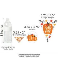 Big Dot of Happiness Fall Pumpkin - Halloween or Thanksgiving Party Letter Banner Decoration - 36 Banner Cutouts and Happy Fall Banner Letters -Halloween Decorations Sales Store unnamed file 366