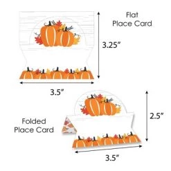 Big Dot of Happiness Fall Pumpkin - Halloween or Thanksgiving Party Tent Buffet Card - Table Setting Name Place Cards - Set of 24 -Halloween Decorations Sales Store unnamed file 3668