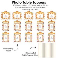 Big Dot of Happiness Fall Pumpkin - Halloween or Thanksgiving Birthday Party Picture Centerpiece Sticks - Photo Table Toppers - 15 Pieces -Halloween Decorations Sales Store unnamed file 3680