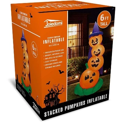 Joiedomi 6 ft Stacked Pumpkins Inflatable 2 Joiedomi 6 ft Stacked Pumpkins Inflatable - Image 2