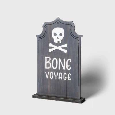 Hyde & EEK! Boutique Falloween Large Bone Voyage Halloween Decorative Tombstone - Hyde & EEK! Boutique™ 2 Hyde & EEK! Boutique Falloween Large Bone Voyage Halloween Decorative Tombstone - Hyde & EEK! Boutique™ - Image 2