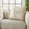 20"x20" Oversize Life Styles Printed Skull Square Throw Pillow Natural - Nourison