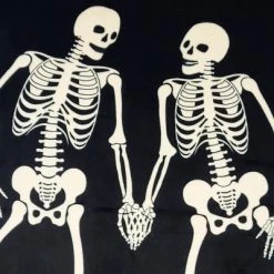 18"x18" Polly Fill Gentleman Skeletons Square Throw Pillow Black - Edie@Home -Halloween Decorations Sales Store unnamed file 3727