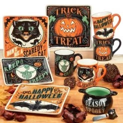 18oz 4pk Earthenware Scaredy Cat Mugs - Certified International