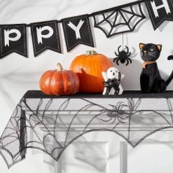 Hyde & EEK! Boutique 80" Spider Lace Mantel Scarf Halloween Decorative Prop - Hyde & EEK! Boutique™