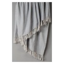 50"x60" Herringbone Throw Blanket - Rizzy Home Silver -Halloween Decorations Sales Store unnamed file 3779