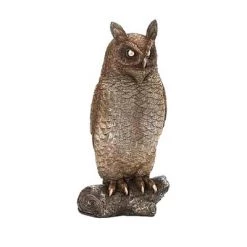 Roman 12" Brown and Bronze Finish Owl Halloween Tabletop Figure