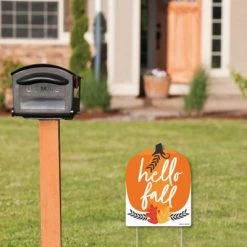 Big Dot of Happiness Fall Pumpkin - Outdoor Lawn Sign - Halloween or Thanksgiving Party Yard Sign - 1 Piece