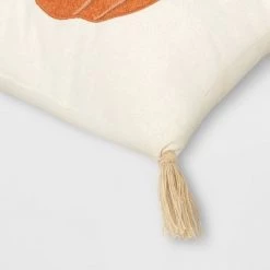 Applique Pumpkin Square Throw Pillow Cream/Gold - Threshold™ -Halloween Decorations Sales Store unnamed file 40