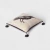 Woven Raven Square Throw Pillow Black - Threshold™