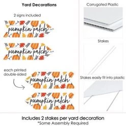 Big Dot of Happiness Fall Pumpkin - Halloween or Thanksgiving Party Sign Arrow - Double Sided Directional Yard Signs - Set of 2 -Halloween Decorations Sales Store unnamed file 423