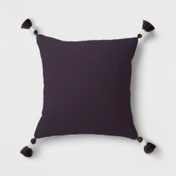 Woven Raven Square Throw Pillow Black - Threshold™ -Halloween Decorations Sales Store unnamed file 43