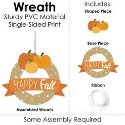Big Dot of Happiness Pumpkin Patch - Outdoor Fall, Halloween or Thanksgiving Party Decor - Front Door Wreath -Halloween Decorations Sales Store unnamed file 436