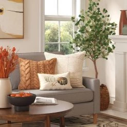 Pumpkin Lumbar Throw Pillow Cream/Green - Threshold™