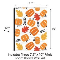 Big Dot of Happiness Fall Pumpkin - Autumn Wall Art and Halloween and Thanksgiving Home Decor - 7.5 x 10 inches - Set of 3 Prints -Halloween Decorations Sales Store unnamed file 461