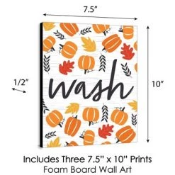 Big Dot of Happiness Fall Pumpkin - Halloween or Thanksgiving Kids Bathroom Rules Wall Art - 7.5 x 10 inches - Set of 3 Signs - Wash, Brush, Flush 7 Big Dot of Happiness Fall Pumpkin - Halloween or Thanksgiving Kids Bathroom Rules Wall Art - 7.5 x 10 inches - Set of 3 Signs - Wash, Brush, Flush -Halloween Decorations Sales Store unnamed file 466