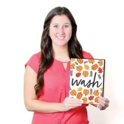 Big Dot of Happiness Fall Pumpkin - Halloween or Thanksgiving Kids Bathroom Rules Wall Art - 7.5 x 10 inches - Set of 3 Signs - Wash, Brush, Flush 8 Big Dot of Happiness Fall Pumpkin - Halloween or Thanksgiving Kids Bathroom Rules Wall Art - 7.5 x 10 inches - Set of 3 Signs - Wash, Brush, Flush -Halloween Decorations Sales Store unnamed file 467