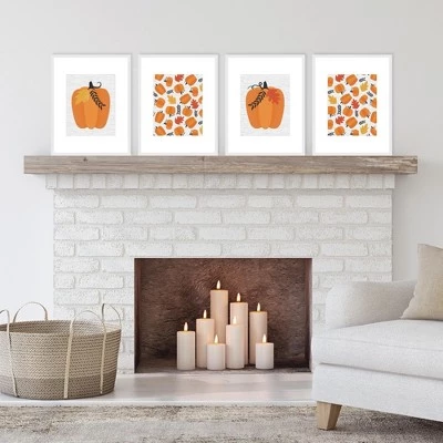 Big Dot of Happiness Fall Pumpkin - Unframed Autumn, Halloween and Thanksgiving Linen Paper Wall Art - Set of 4 - Artisms - 8 x 10 inches 1 Big Dot of Happiness Fall Pumpkin - Unframed Autumn, Halloween and Thanksgiving Linen Paper Wall Art - Set of 4 - Artisms - 8 x 10 inches