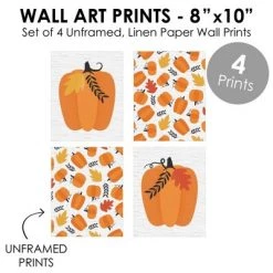 Big Dot of Happiness Fall Pumpkin - Unframed Autumn, Halloween and Thanksgiving Linen Paper Wall Art - Set of 4 - Artisms - 8 x 10 inches 7 Big Dot of Happiness Fall Pumpkin - Unframed Autumn, Halloween and Thanksgiving Linen Paper Wall Art - Set of 4 - Artisms - 8 x 10 inches -Halloween Decorations Sales Store unnamed file 476