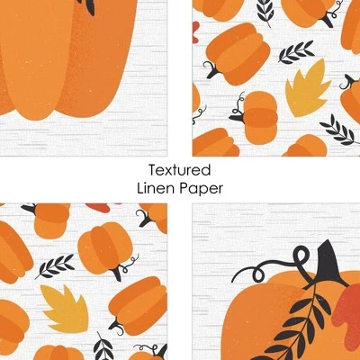 Big Dot of Happiness Fall Pumpkin - Unframed Autumn, Halloween and Thanksgiving Linen Paper Wall Art - Set of 4 - Artisms - 8 x 10 inches 5 Big Dot of Happiness Fall Pumpkin - Unframed Autumn, Halloween and Thanksgiving Linen Paper Wall Art - Set of 4 - Artisms - 8 x 10 inches - Image 5