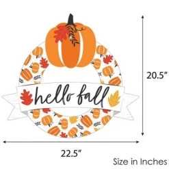 Big Dot of Happiness Fall Pumpkin - Outdoor Halloween or Thanksgiving Party Decor - Front Door Wreath 10 Big Dot of Happiness Fall Pumpkin - Outdoor Halloween or Thanksgiving Party Decor - Front Door Wreath -Halloween Decorations Sales Store unnamed file 507