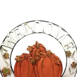 Direct International Home & Garden 34.0" Pumpkin Welcome Wall Art Decor Thanksgiving Fall Halloween Direct Designs International - Wall Sign Panels